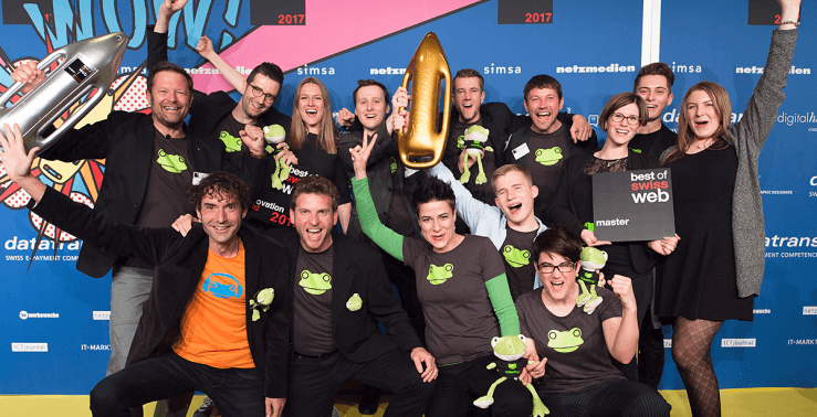 Eventfrog-Team freut sich über gewonnenen Award